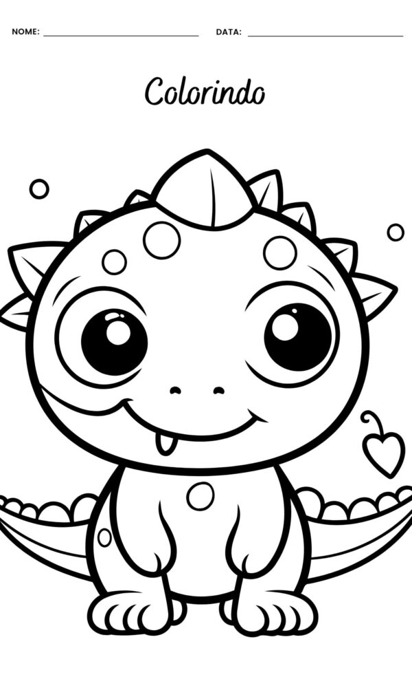 Desenho para colorir dinossauro 1 600x1000