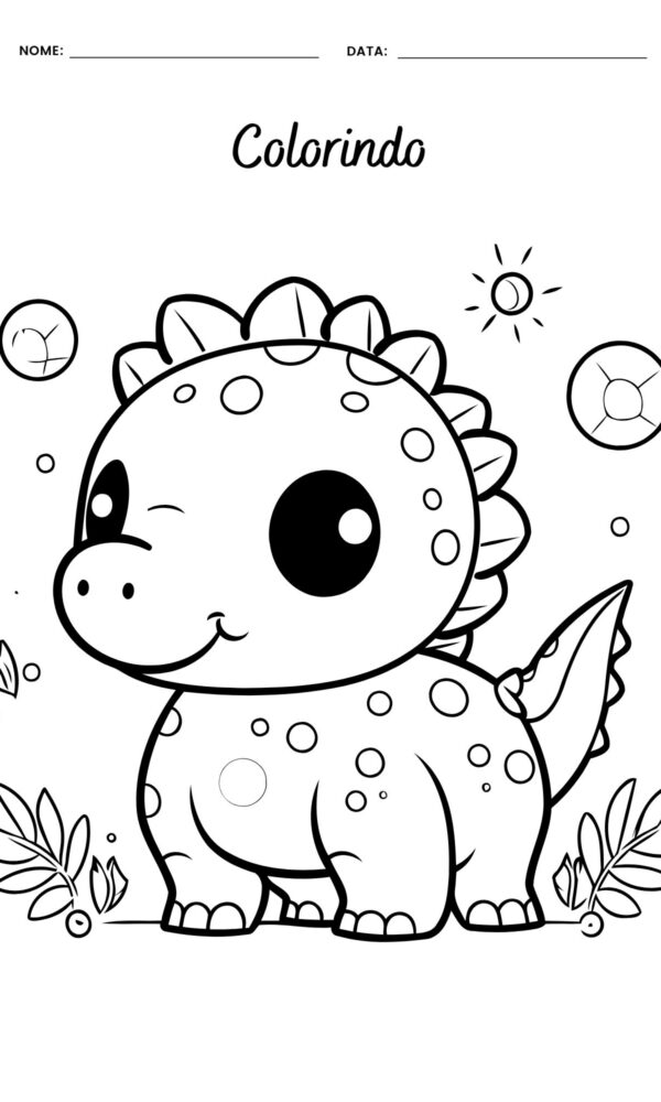 Desenho para colorir dinossauro 2 600x1000