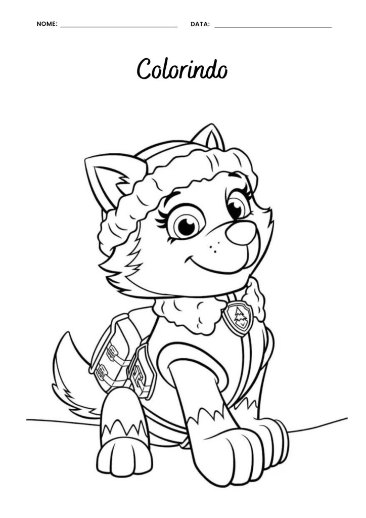 Desenho para colorir patrulha canina