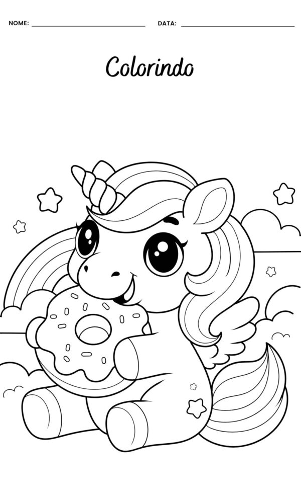 Desenho para colorir unicornio 2 600x1000