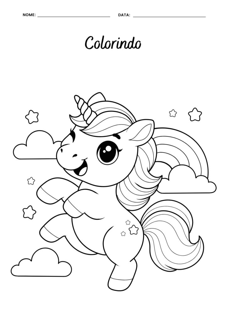 Desenho para colorir unicornio 3 724x1024