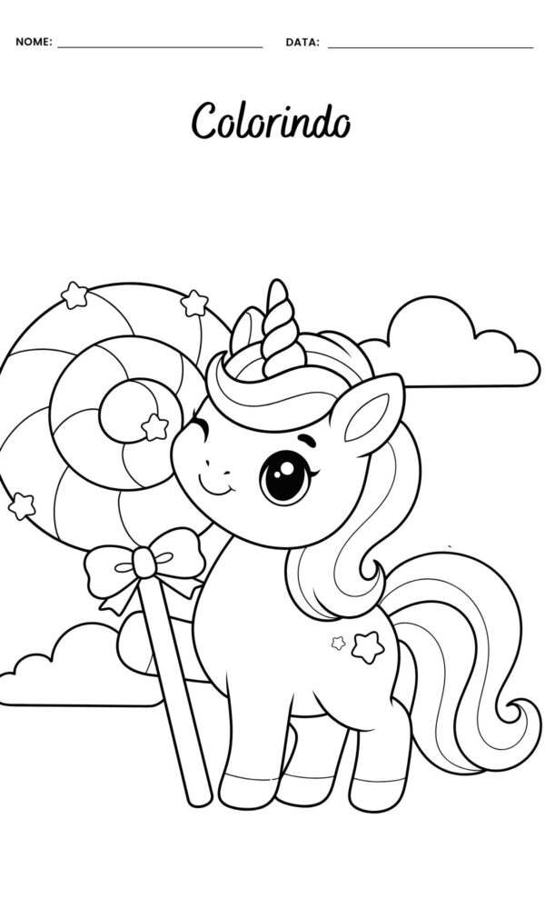 Desenho para colorir unicornio 5 600x1000
