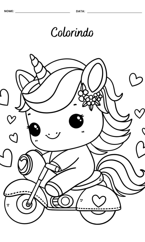 Desenhos para colorir unicornios 2 600x1000