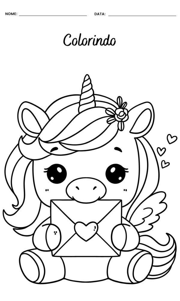 Desenhos para colorir unicornios 3 600x1000