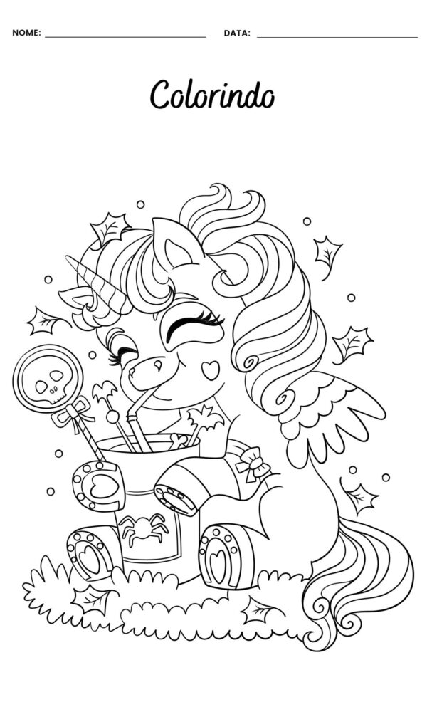 Desenhos para colorir unicornios 6 600x1000