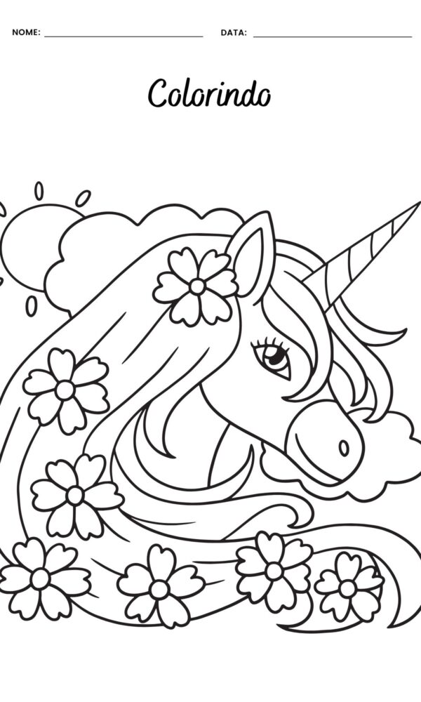 Desenhos para colorir unicornios 8 600x1000