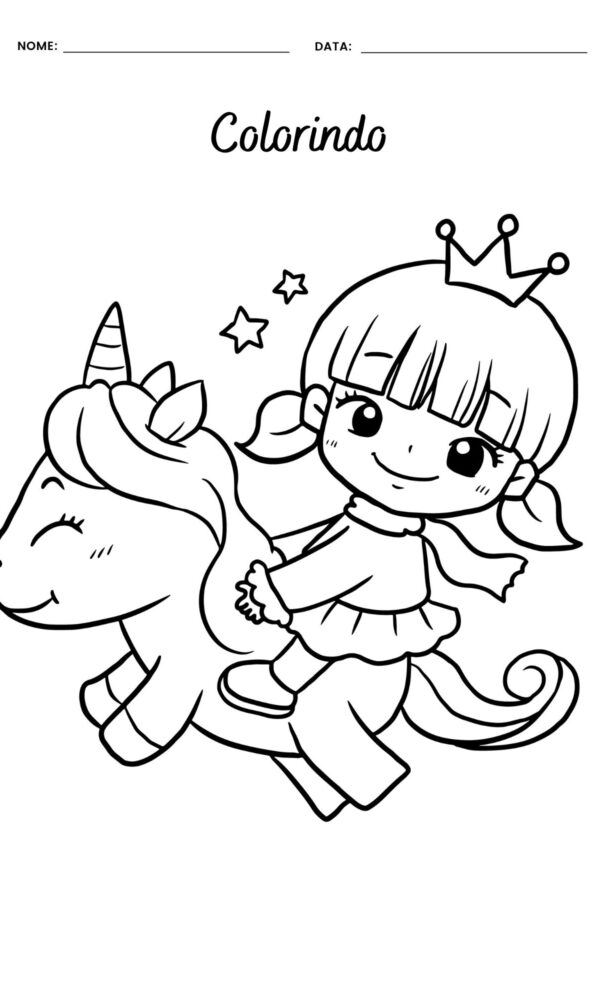 Desenhos para colorir unicornios 9 600x1000