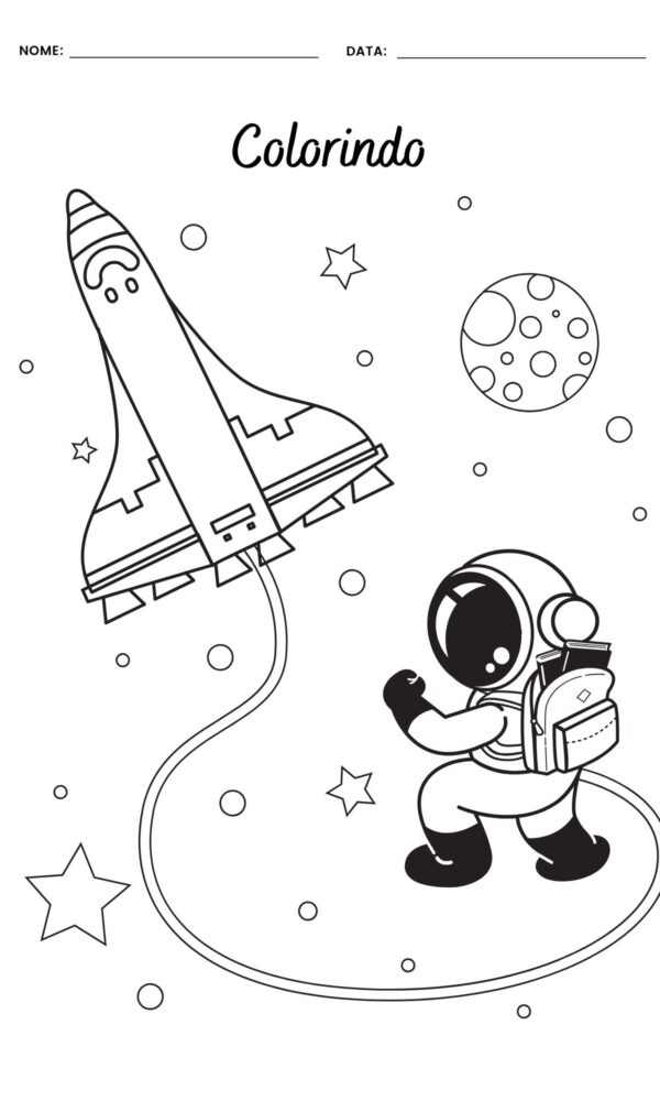 Desenho para colorir astronauta 1 600x1000