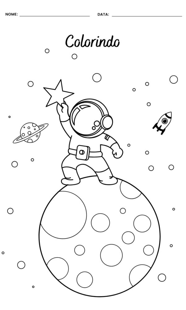 Desenho para colorir astronauta 10 600x1000