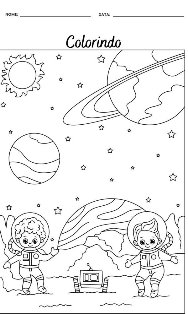 Desenho para colorir astronauta 11 600x1000