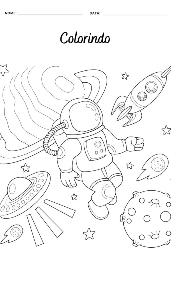 Desenho para colorir astronauta 12 600x1000