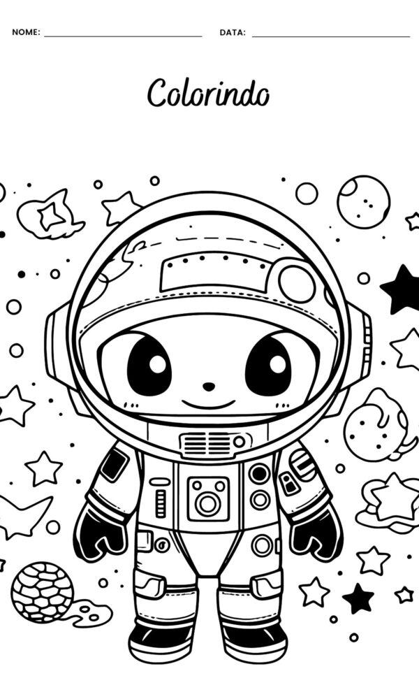 Desenho para colorir astronauta 15 600x1000
