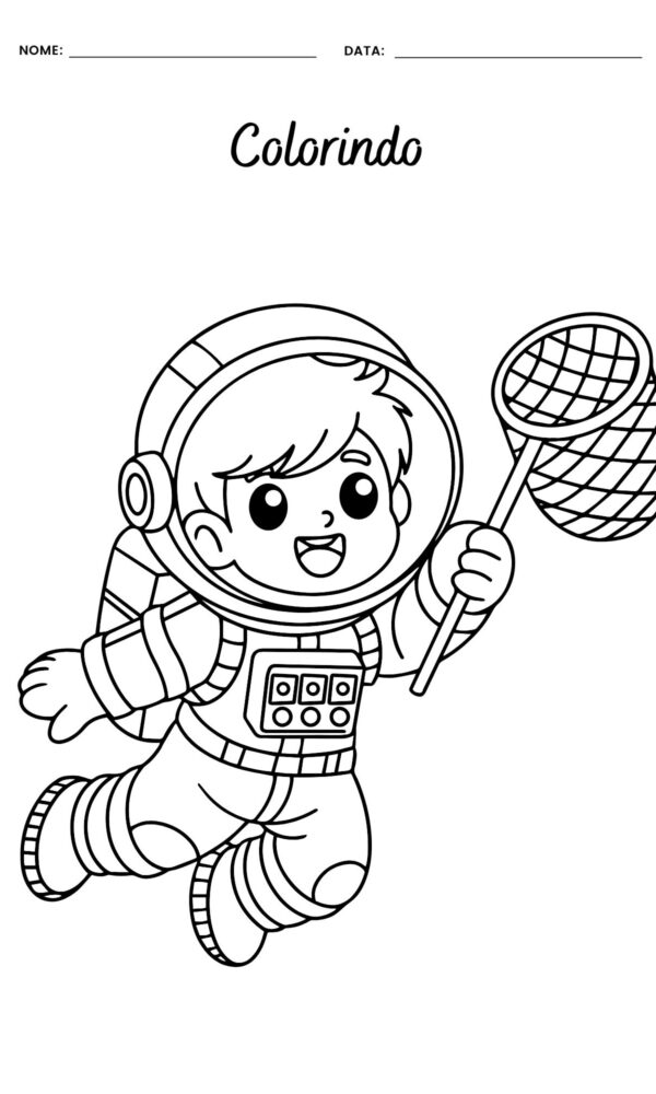 Desenho para colorir astronauta 2 600x1000