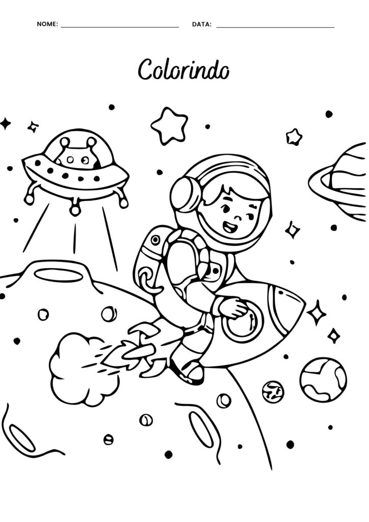 Desenho para colorir astronauta 3 724x1024
