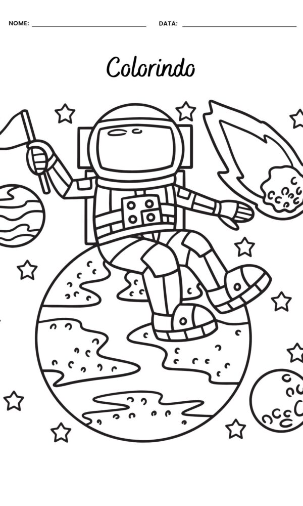 Desenho para colorir astronauta 9 600x1000