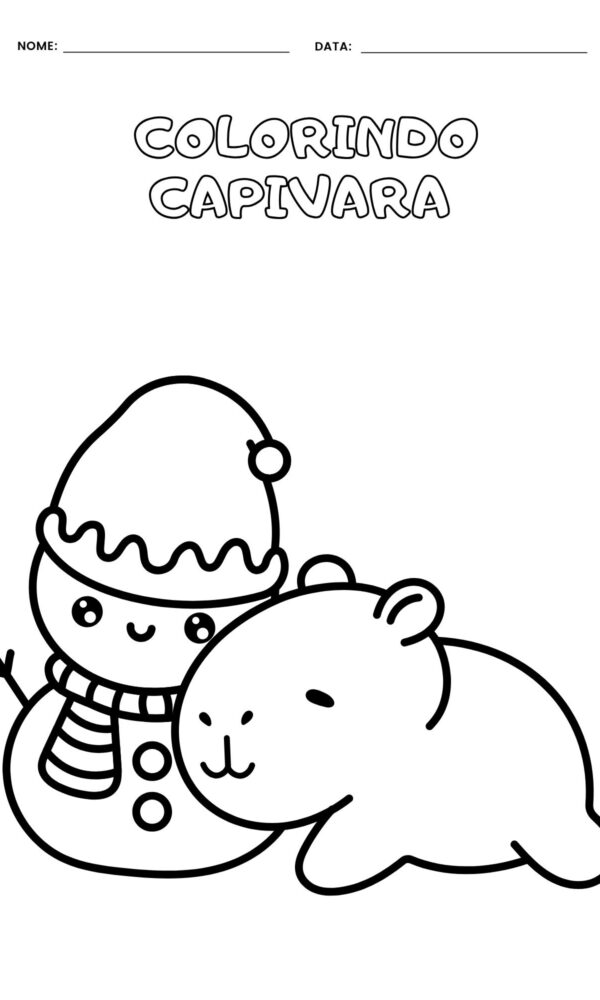 Desenho para colorir capivara 12 600x1000