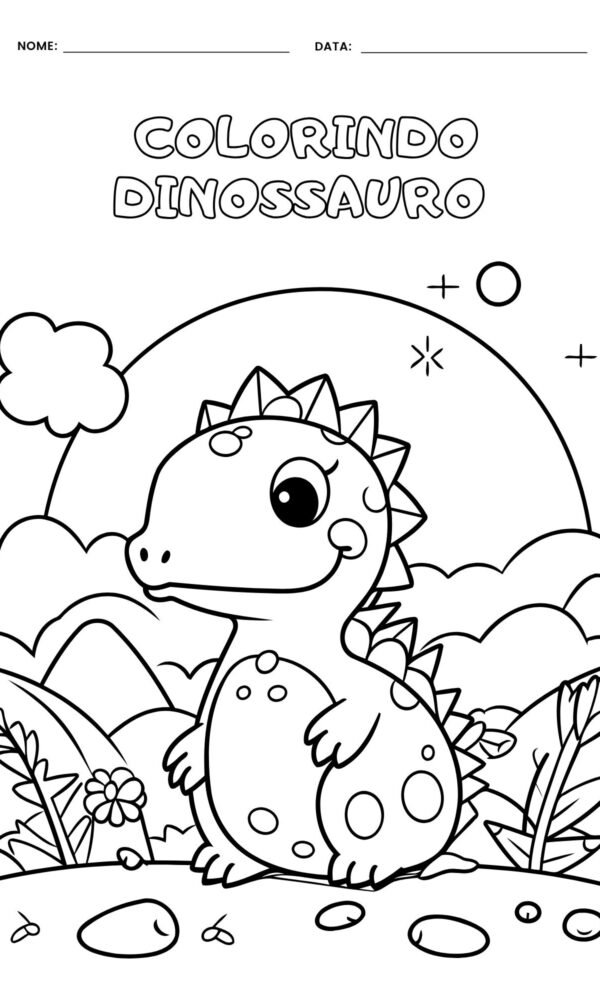 Desenho para colorir dinossauro 5 600x1000