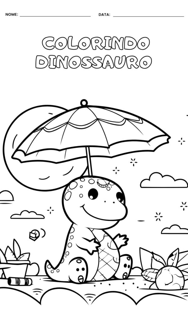 Desenho para colorir dinossauro 7 600x1000