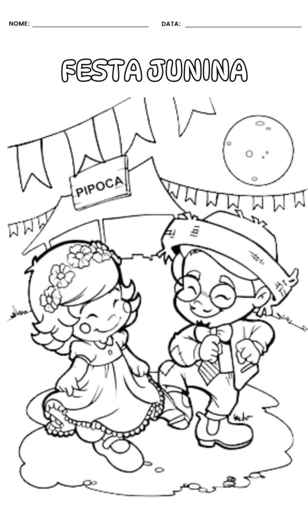 Desenho para colorir festa junina 1 600x1000