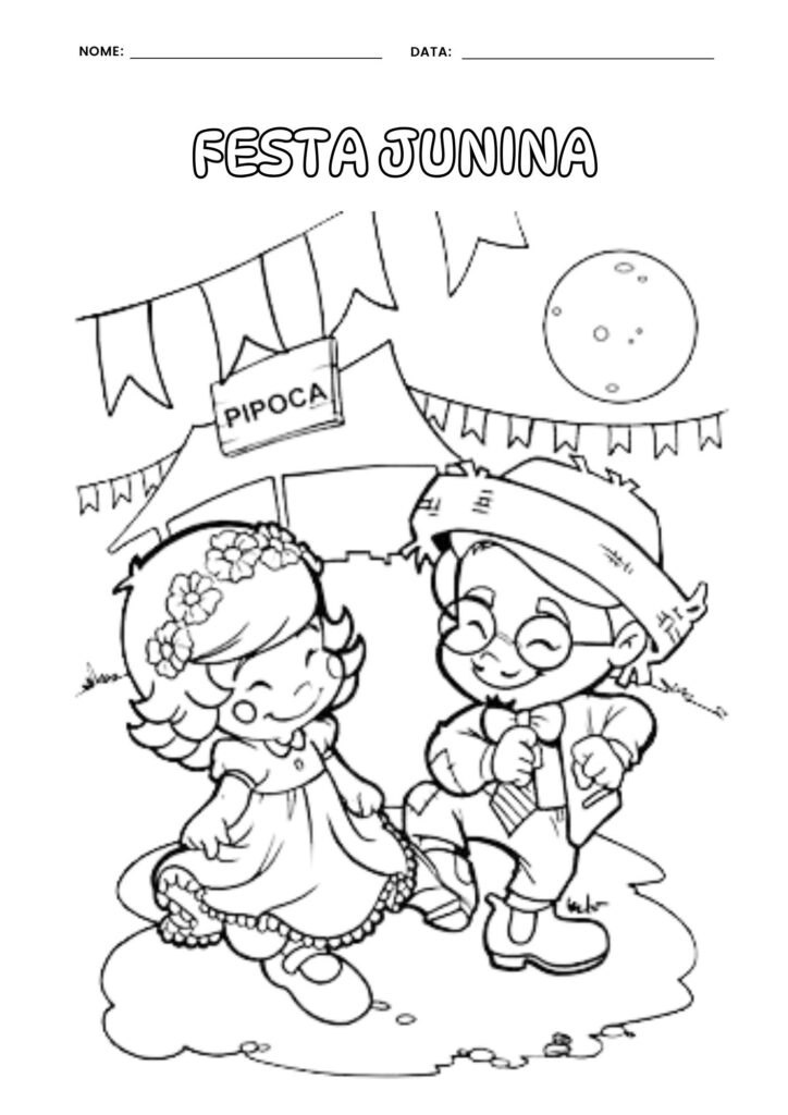 Desenho para colorir festa junina 1 724x1024