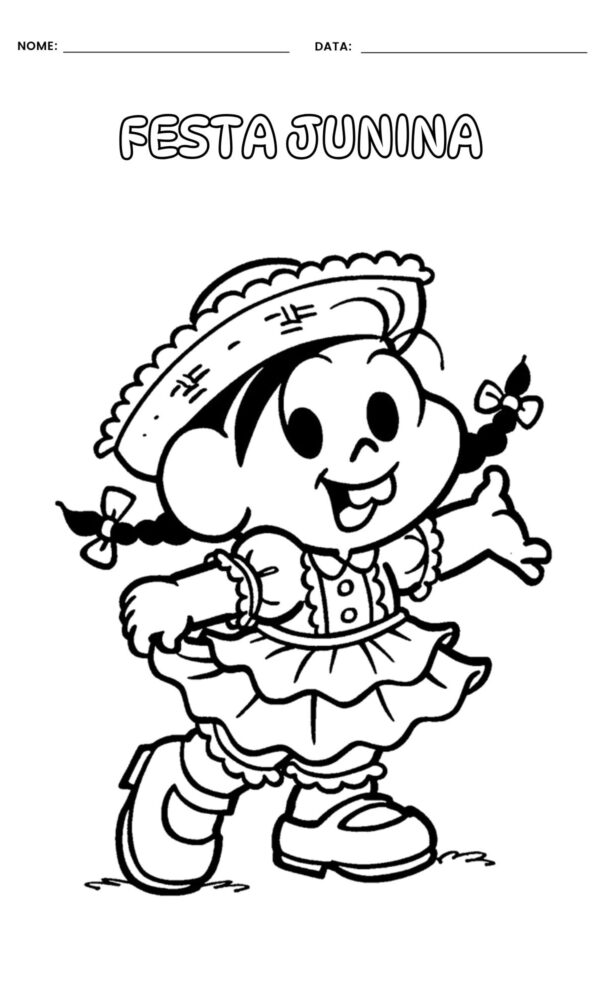 Desenho para colorir festa junina 2 600x1000