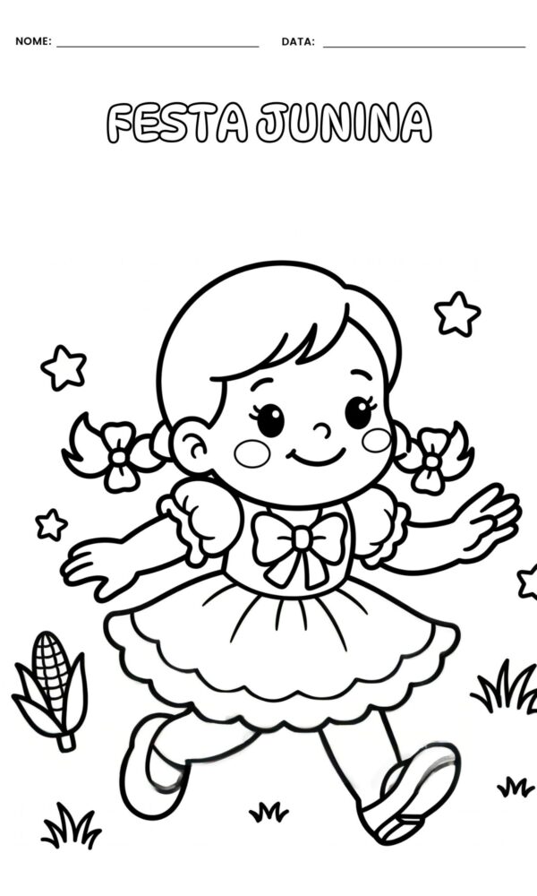 Desenho para colorir festa junina 1 600x1000